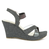 Grey Fancy Platform wedges gola sandal - 6 Pair set - Friar Gray