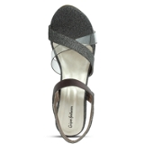 Grey Fancy Platform wedges gola sandal - 6 Pair set - Friar Gray