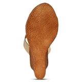 Platform weges Golden  slipper for women - 6 Pair set - Golden