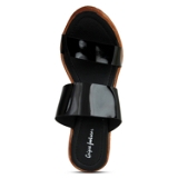 Platform weges Black slipper for women - 6 Pair set - Black