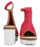 Heel Sandal- 6 Pair Set  - Red