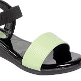 Flat Sandal 6 Pair Set - Sea green