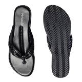 Platform slipper 6 Pair set - Black