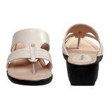 women Comfort Slipper -6 Pair Set - Cream