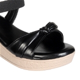 Heel Sandal 6 Pair Set(₹ 259/ Pair)  - Black