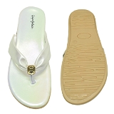 Flat arba slipper 6 pair set - Pearl cream