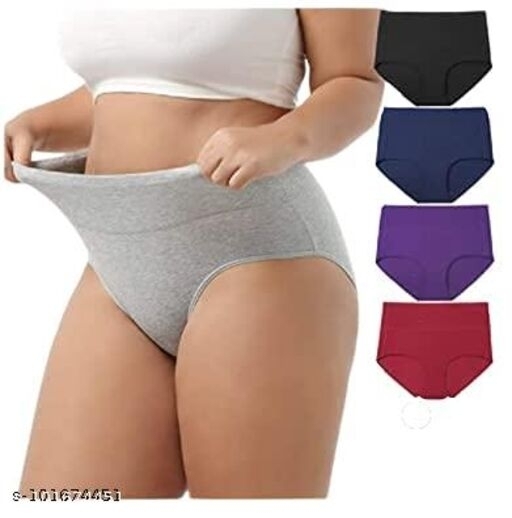 GIWb-101674451 Big Size Panty (Pack Of 3) - Silver, 4XL