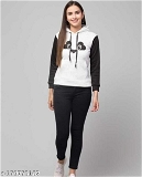 GWSb-179775162 stylish panda huddy for women for winter - White, L