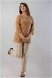 GTCa-80192212 Stylish Night Suit for Women - Tangerine, L