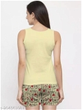 GTCb-204563087 Ladies cotton inner & sleepwear nightsuits (Pack of 1) - Yellow, S