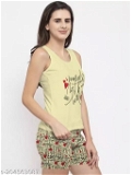 GTCb-204563087 Ladies cotton inner & sleepwear nightsuits (Pack of 1) - Yellow, XXL