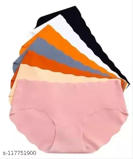 GIWb-117751900 Combo of 3 Women's Ice Silk Blend Panty   - Multicolour, Free Size