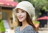 GWSc- 176028295 Alexvyan Winter Women"s Woolen Pashmina Arrow Hat Cap - White Linen, Free Size