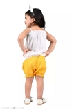 GKb- 139349320 Girls Top And Half Pant - Yellow, 2-3 Years