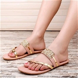 GFb-68076595 Women Kohlapuri Style Toe Ring Flats For Women  - P-A, IND-4