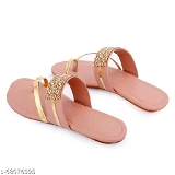 GFb-68076595 Women Kohlapuri Style Toe Ring Flats For Women  - P-A, IND-5
