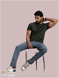 GMc-10306 Men's Slim Fit Stretchable Jeans  - 36
