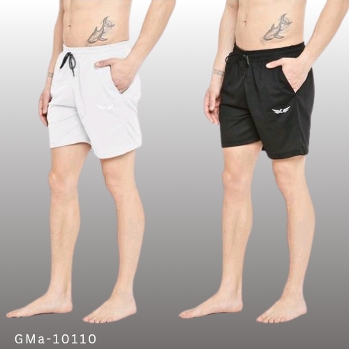 GMa-10110 Trendy Men Shorts [Pack of 2] - Black, 36
