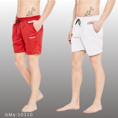 GMa-10110 Trendy Men Shorts [Pack of 2] - Red, 36