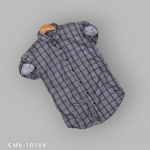 GMa-10206 Men Regular Fit Checked Casual Shirt - Wild Blue Yonder, L