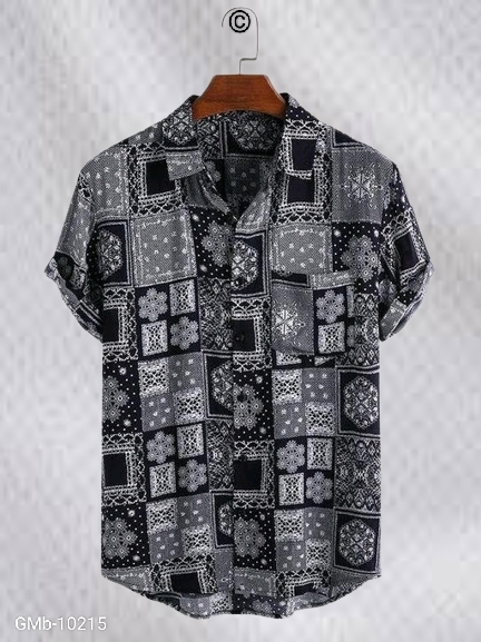 GMb-10215 Half Sleeve Shirt For Boys  - Black, L
