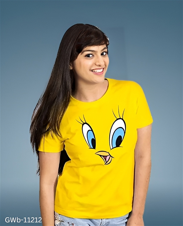 GWb-11212 Fabulous T-Shirts For Girls  - Yellow, L