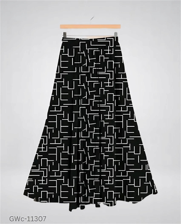 GWc-11307 Rayon Fabrics Skirt  - Free Size