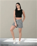 GWc-11310 Stylish Printed Women Shorts - 34