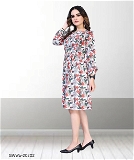 GWWb-20202 Trendy Fit and Flare Multicolor Dress - XL