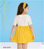 GKb-12202 Stylish Cotton Blend Frock For Girls - 2-3 Years