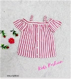 GKb-12210 Cotton Striped Dress For Girls - 3-4 Years