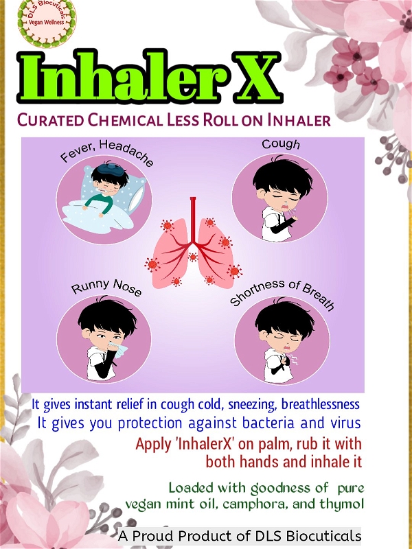 DLS Inhaler X: Chemical Free Roll On Inhaler - 6 ML