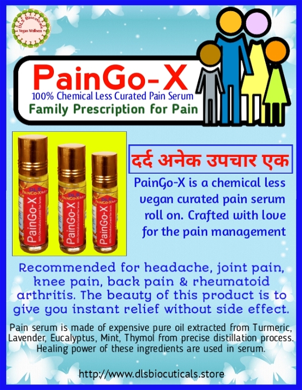 DLS PainGo-X: 100% Chemical Less Curated Pain Serum - 8ML