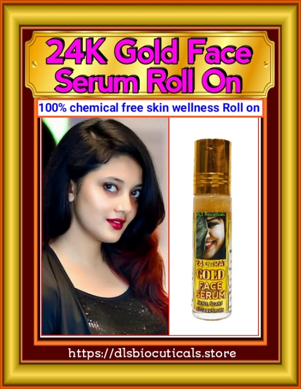 DLS 24K Gold Face Serum Roll On - 8ML