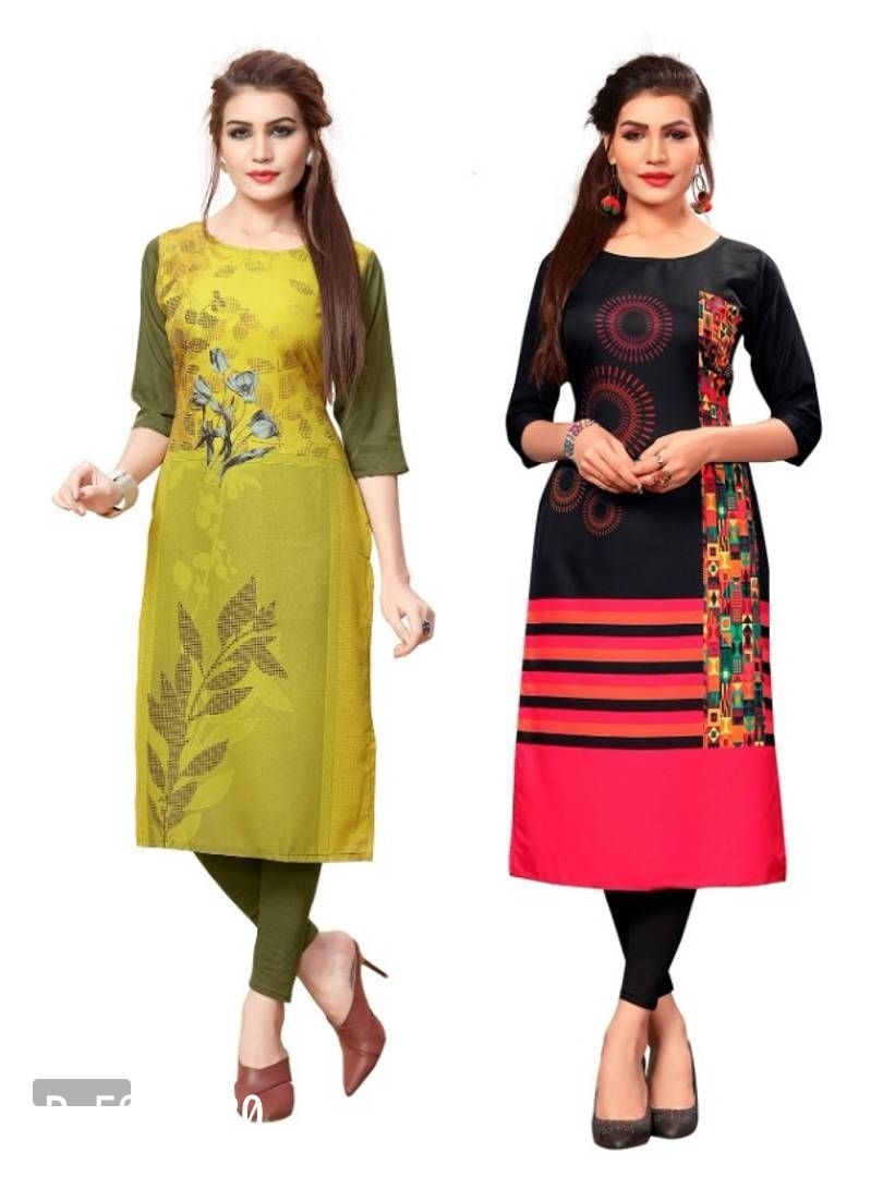 New Combo Pack Of Two Kurta pant Printed Beautiful Bollywood Gown Kurti  Dupatta | eBay