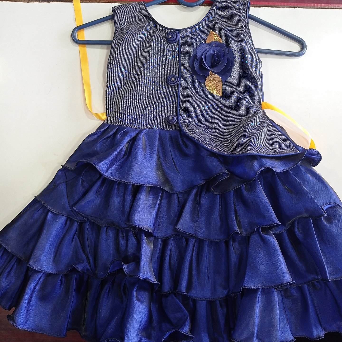 KAAJH Ethnic Dresses  Buy KAAJH Blue Mirror Embellished Cotton Gown Online   Nykaa Fashion