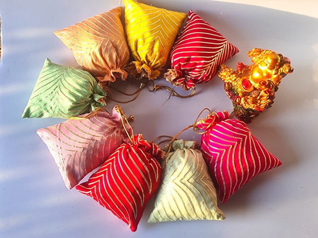 Floral Embroidered Potli Bag For Wedding Favor Guests Return Gifts | eBay
