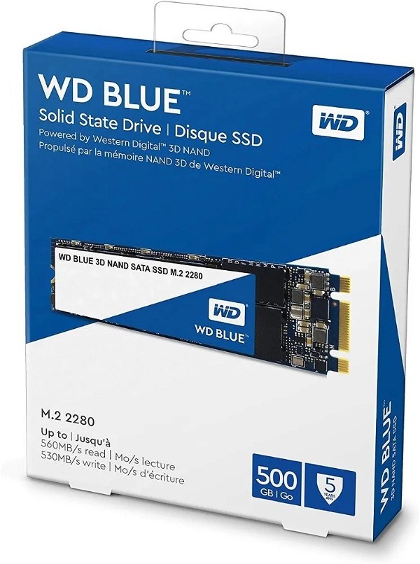 Western Digital WD 500GB Blue M.2 2280 Internal SSD