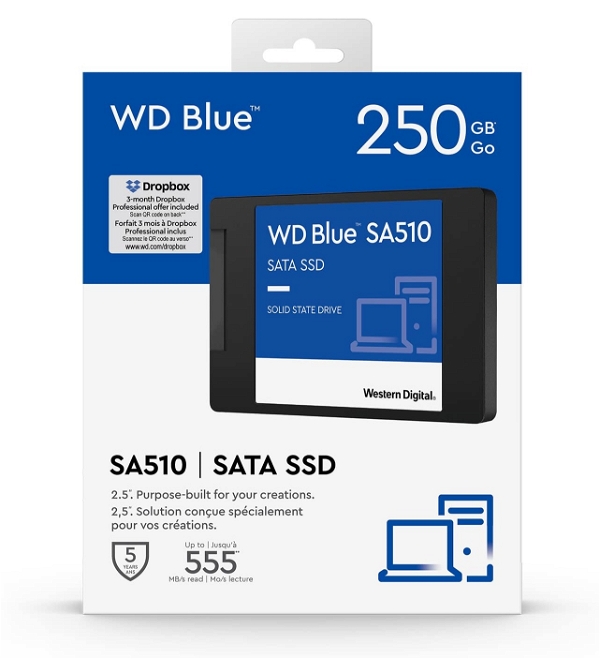 Western Digital 250GB SSD BLUE SATA 2.5'' (WDS250G3B0A-00AXR0)