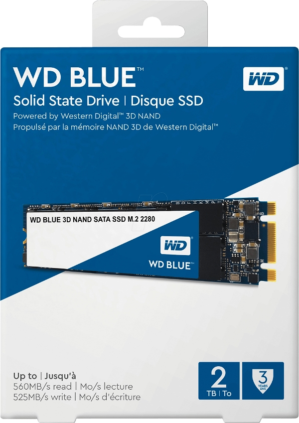 Western Digital 2TB M.2 Internal SSD BLUE 2280(WDS200T2B0B-00YS70)