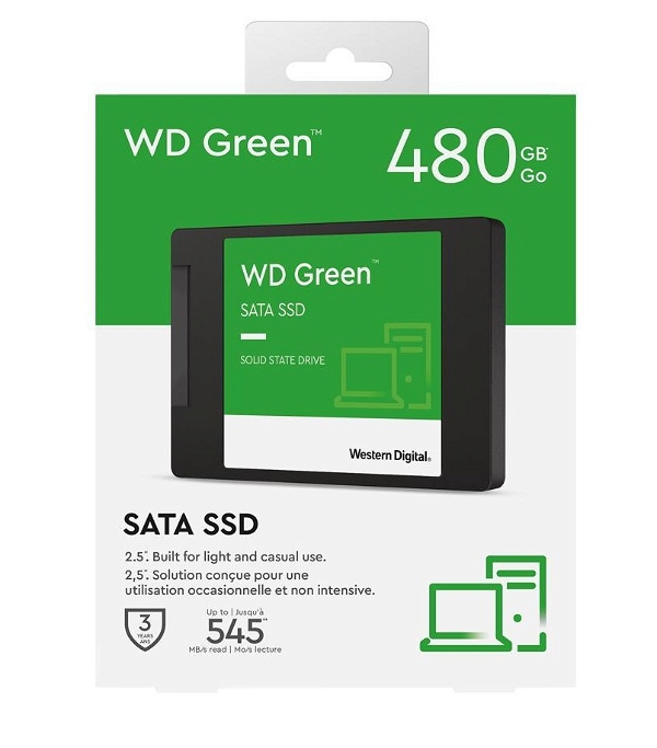 Western Digital 480GB SSD GREEN SATA 2.5'' (WDS480G3G0A-00BJGO)