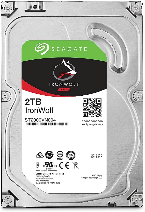 Seagate 2TB IronWolf NAS Internal Hard Drive 3.5''(ST2000VN004)