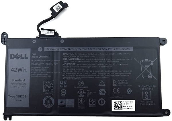 Dell 1V1XH YRDD6 42Wh 3Cell 11.4V Rechargeable Li-ion Original Laptop Battery