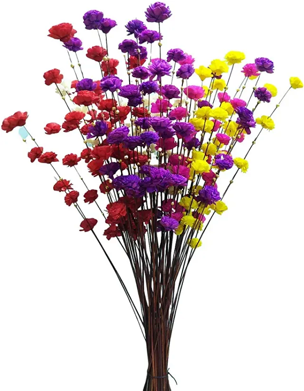 simonart and printing artificial dry flowers home decor multiple branch - 100.0, 60 cm