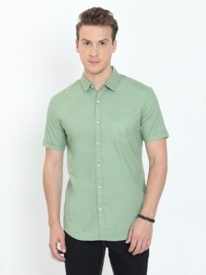 Men Solid Casual Green Shirt  - XXL, Rskart