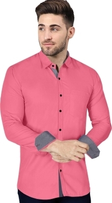 Men Solid Casual  Pink Shirt  - Rskart, L