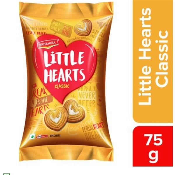 Britannia Little Heart Biscuits  - 75 Gm