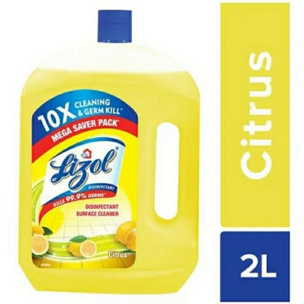 Lizol Disinfectant surface & floor Cleaner Liquid  - Citrus - 2 Ltr. + 500Ml Free