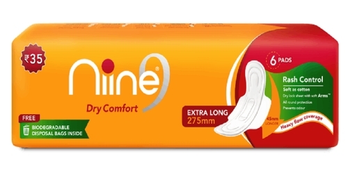 Nine Dry Comfort Regular Sanitary Pad - 6N Pack