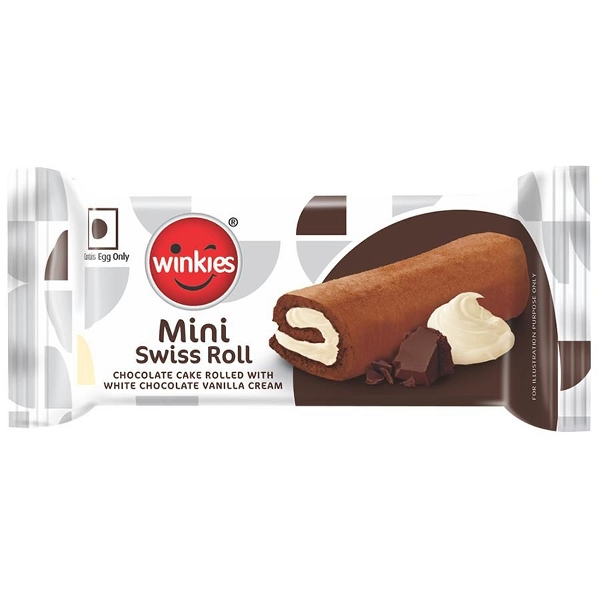 Winkies Mini Swiss Roll With Chocolate Vanilla Cream - 28 Gm